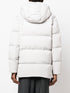 quilted-finish hooded coat
